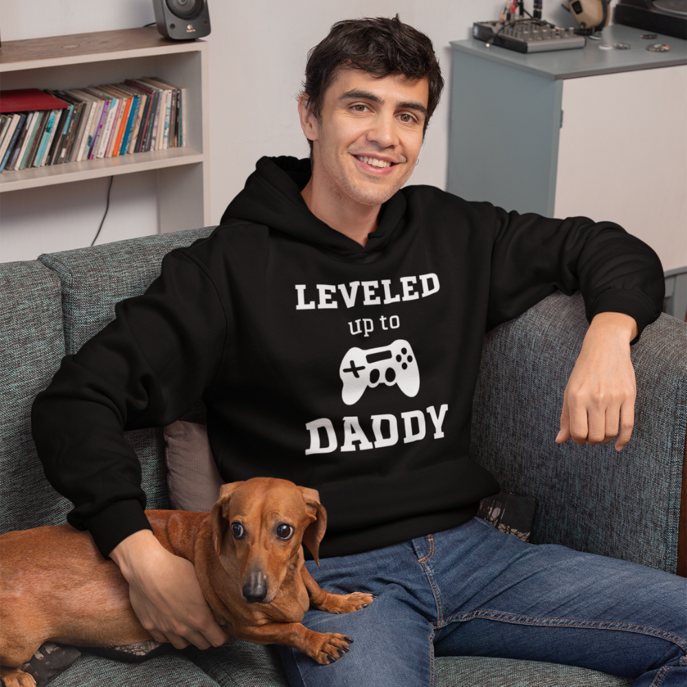 Leveled Up Daddy Sweatshirt or Hoodie and Player 2 Long Sleeve Infant Bodysuit