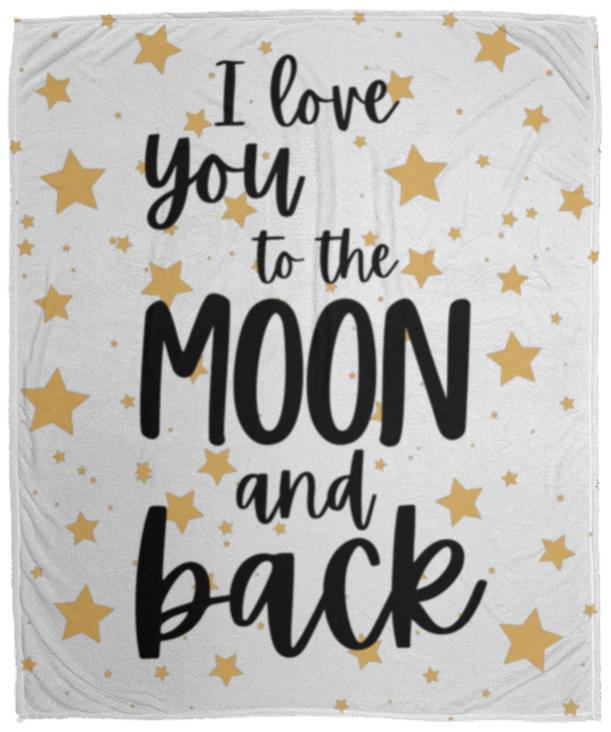 To the Moon and Back Cozy Plush Throw Blanket 50x60" - Any Gift For You