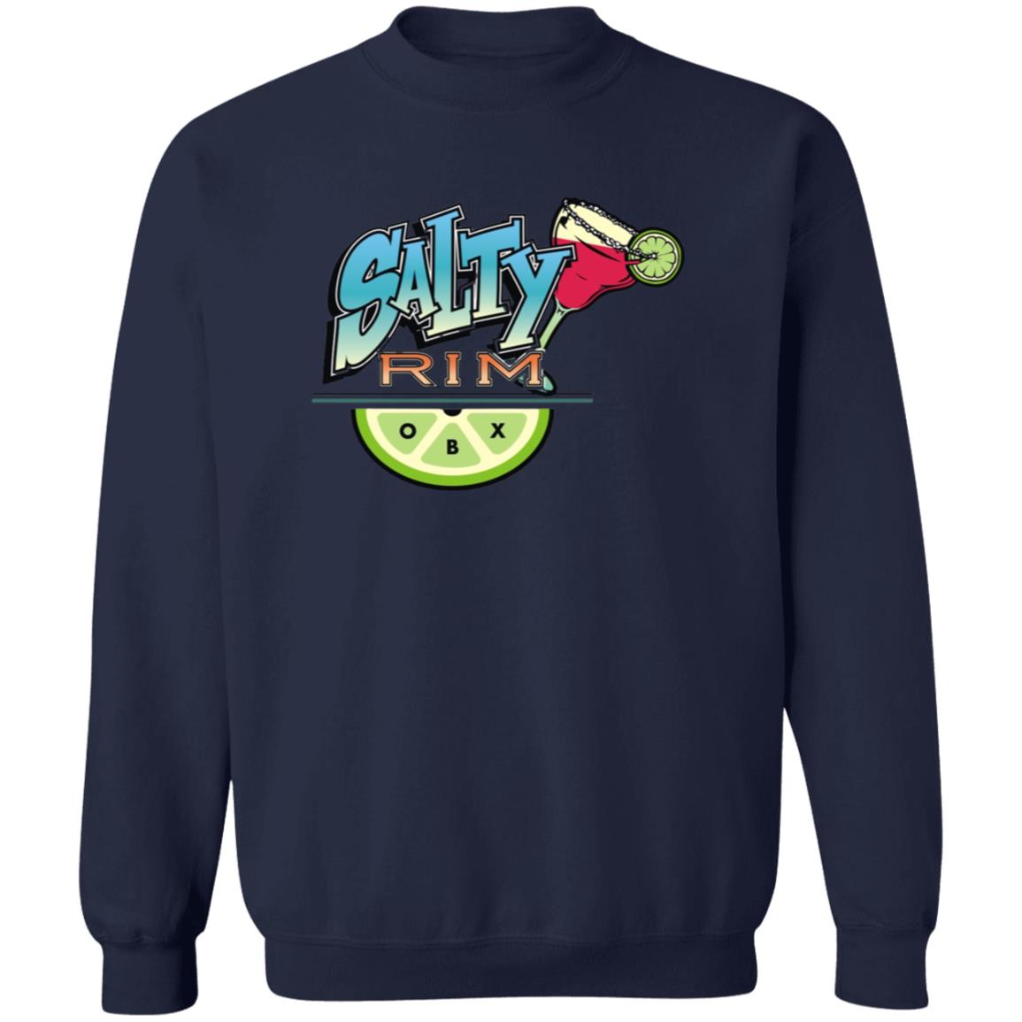 Salty Rim Crewneck Pullover Sweatshirt G180 in navy