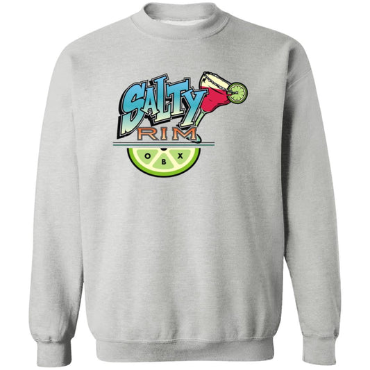 Salty Rim Crewneck Pullover Sweatshirt G180 in sport gray