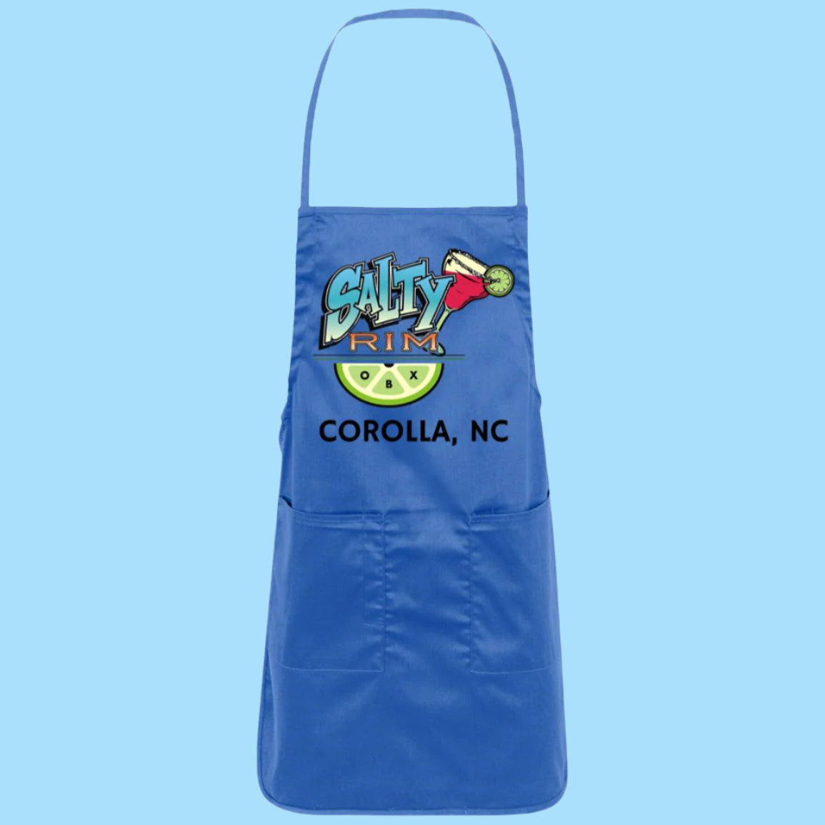 Salty Rim Faded Blue Port Authority Full-Length Apron A520