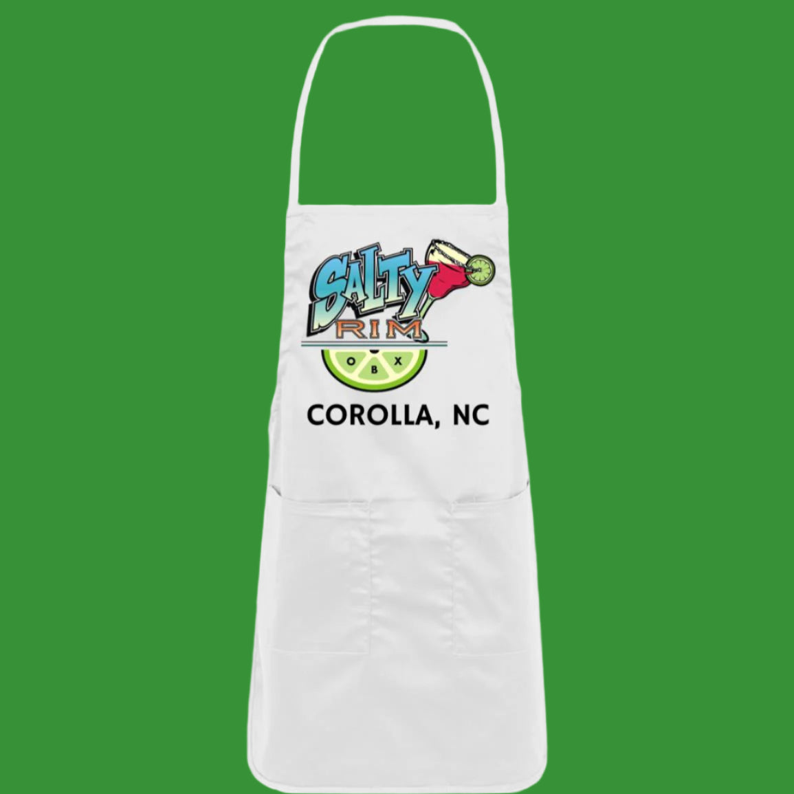 Salty Rim White Port Authority Full-Length Apron A520