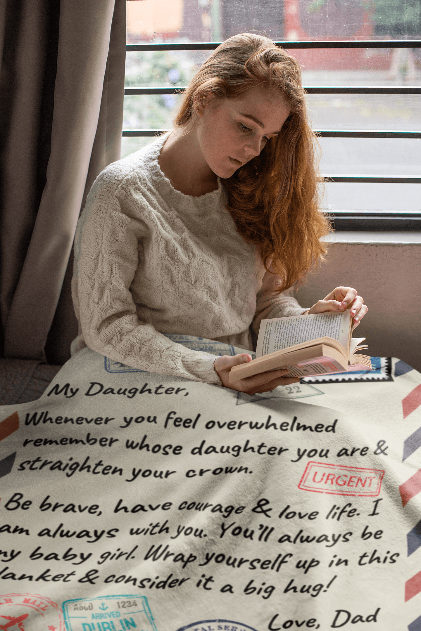 To Daughter from Dad, Cozy Plush Fleece Blanket - Any Gift For You