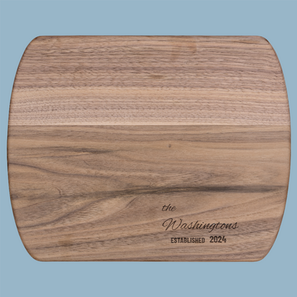 American Heritage Personalized Hardwood Cutting Board in walnut - Any Gift For You