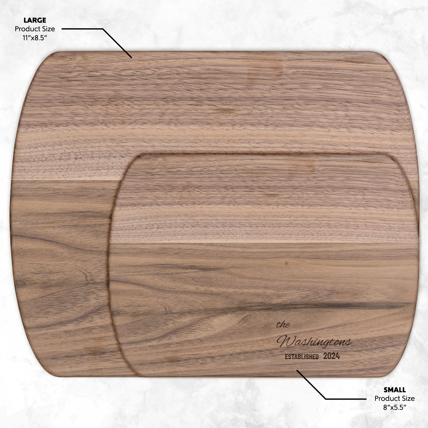 American Heritage Personalized Hardwood Cutting Board in walnut - Any Gift For You