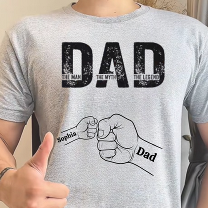The Man, The Myth, The Legend Shirt – Custom Fist Bump Design with Kids’ Names