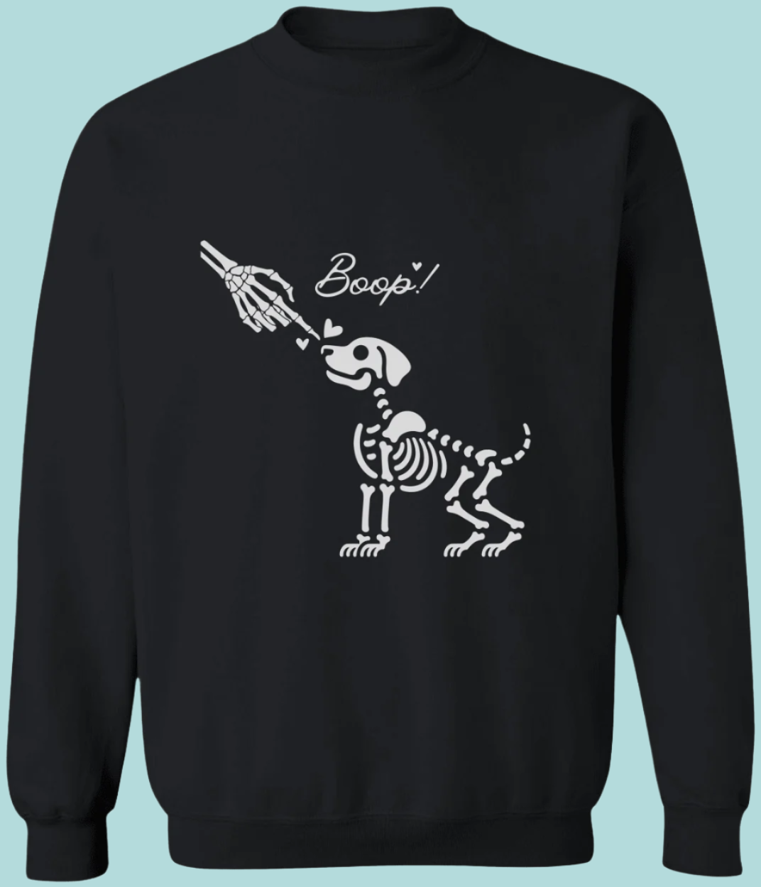 Boop Skeleton Dog Sweatshirt in Black - Any Gift For You