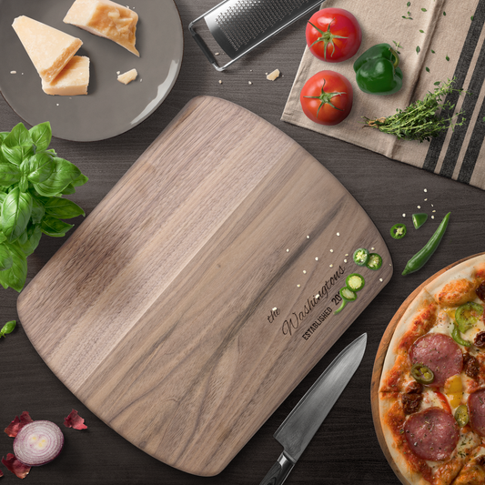 American Heritage Personalized Hardwood Cutting Board in walnut - Any Gift For You