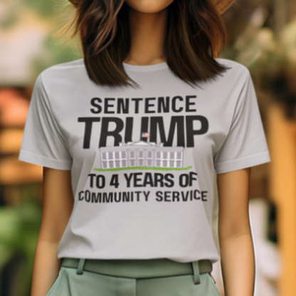 Sentence Trump to 4 Years of Community Service T-shirts in gray - Any Gift For You