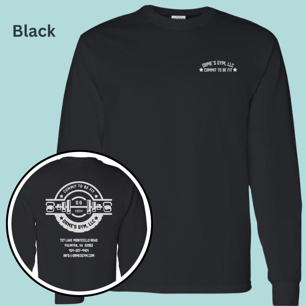 Orme's Gym Long Sleeve Tee in Dark Colors