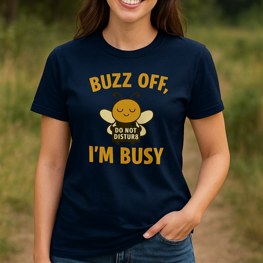 Buzz Off, I’m Busy Bee Design (Regular & Grunge) – Funny Beekeeper Gift for Dad or Nature Lover