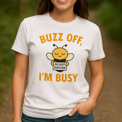Buzz Off, I’m Busy Bee Design (Regular & Grunge) – Funny Beekeeper Gift for Dad or Nature Lover