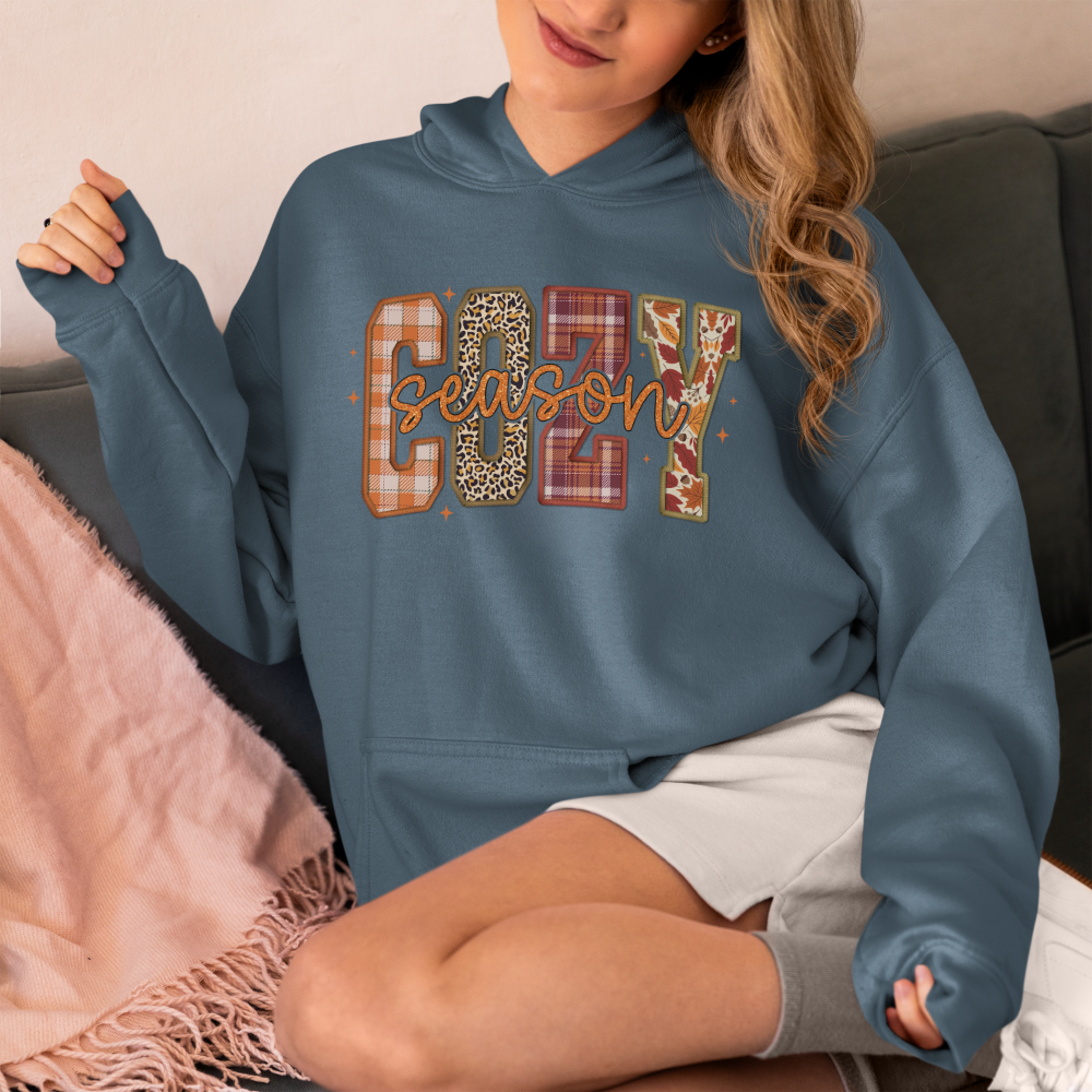 Cozy Season Vibes Hoodie in Dark Heather - Any Gift For You