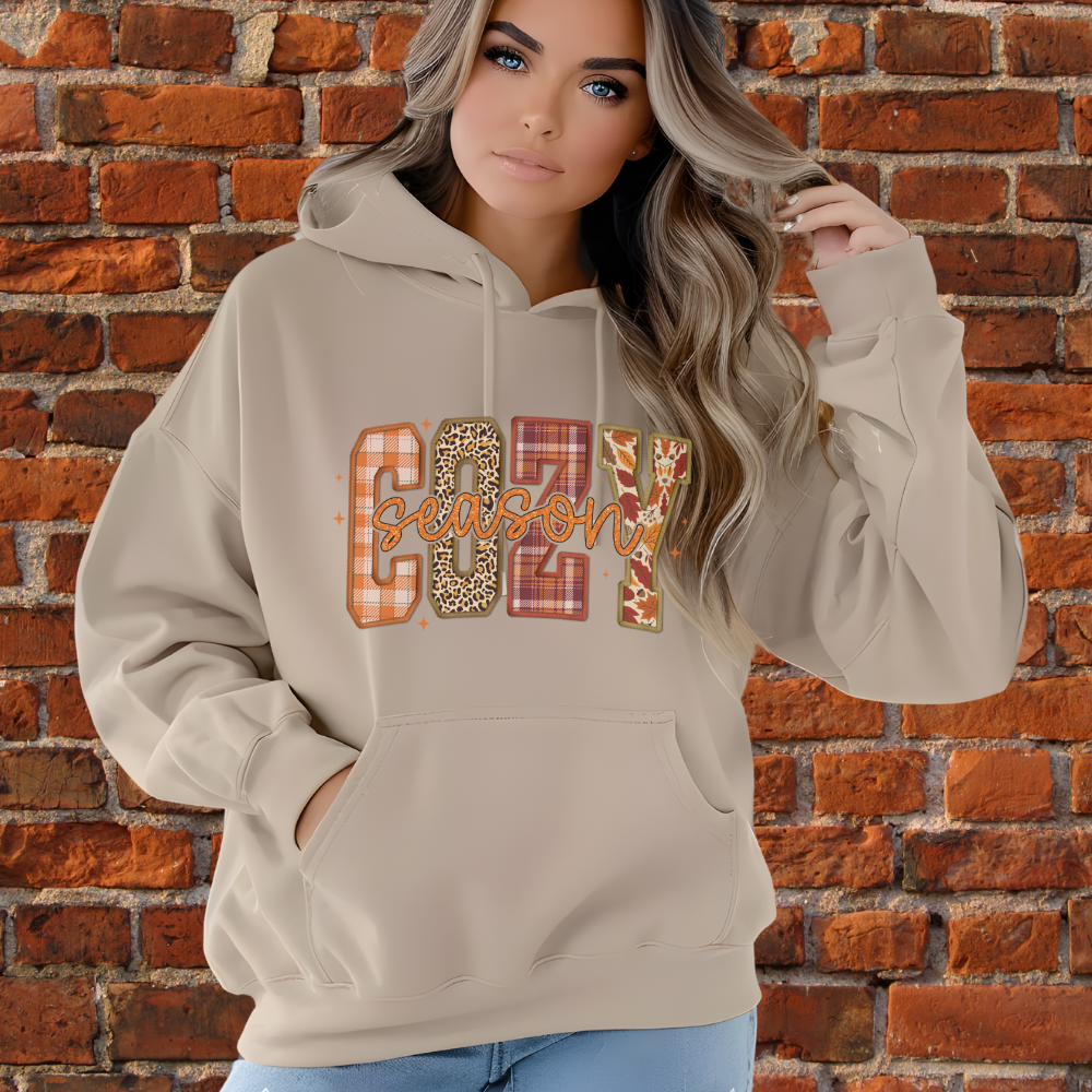 Cozy Season Vibes Hoodie in Sand - Any Gift For You