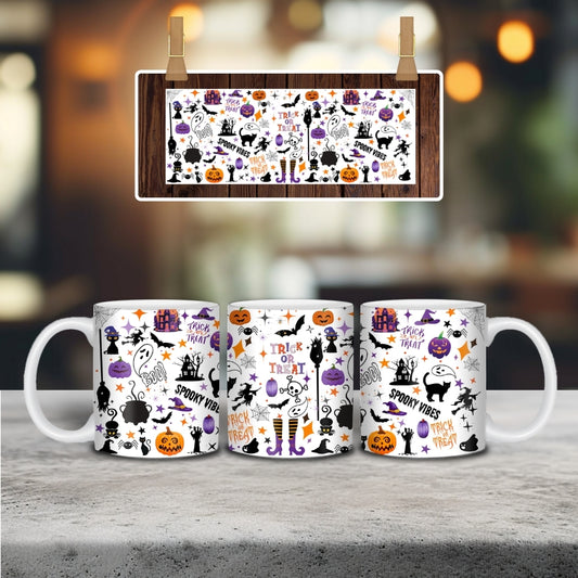 Crazy Fun Halloween Mug image showing wrap around - Any Gift For You