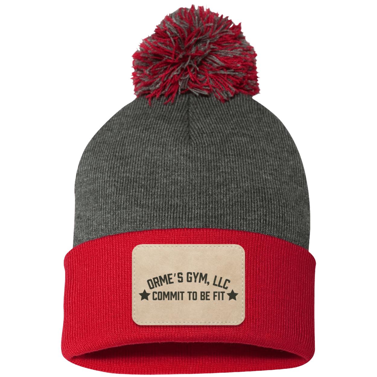 Orme's Gym Slogan Pom Pom Knit Cap