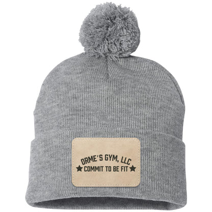 Orme's Gym Slogan Pom Pom Knit Cap