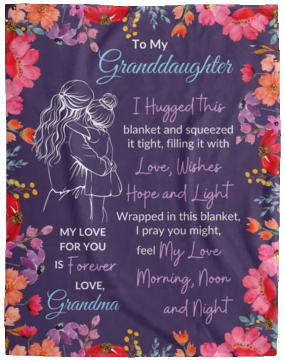 Grandma's Love Hug Blanket Cozy Plush 60 x 80" - Any Gift for You