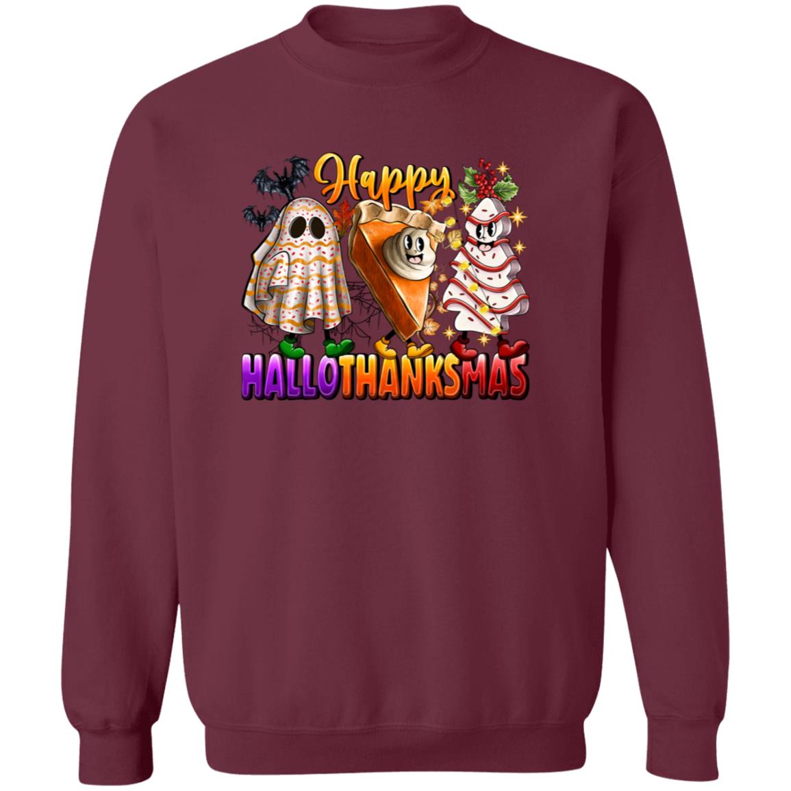 Fun Happy HalloThanksMus Sweatshirt and Hoodie