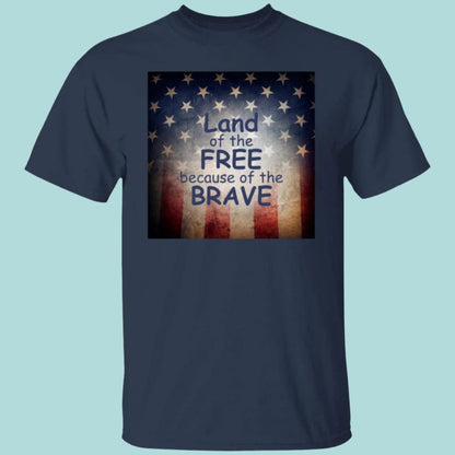 Land of the Free T-Shirt in navy - Any Gift For You