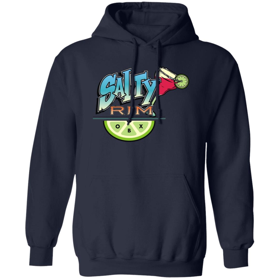 Salty Rim Pullover Hoodie G185 in navy