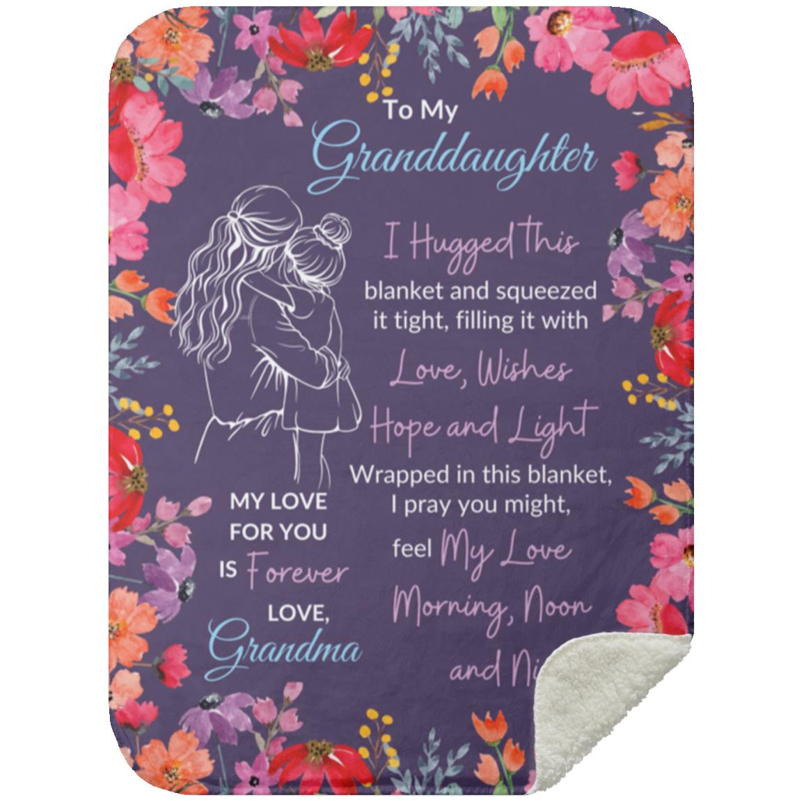 Grandma's Love Hug Blanket Premium Sherpa 30 x 40" - Any Gift for You