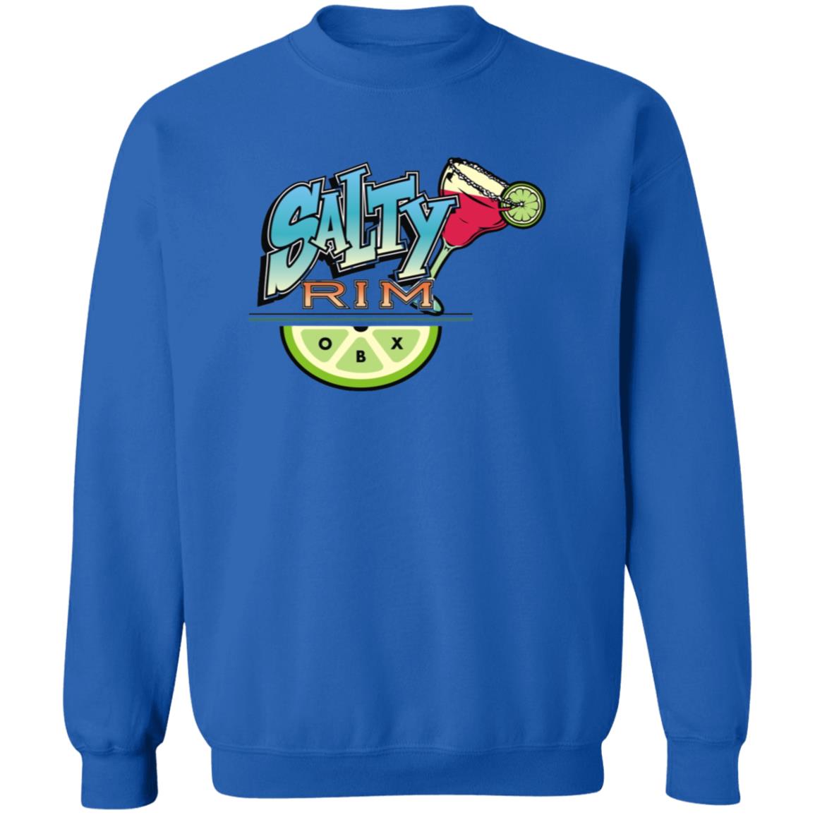 Salty Rim Crewneck Pullover Sweatshirt G180 in royal