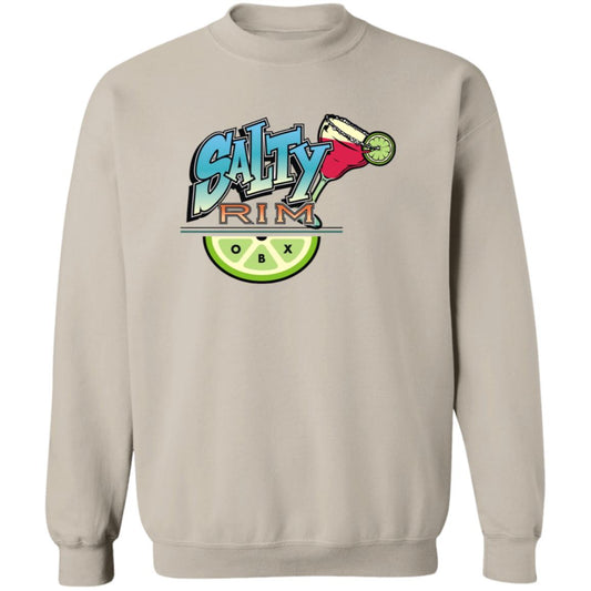 Salty Rim Crewneck Pullover Sweatshirt G180 in sand