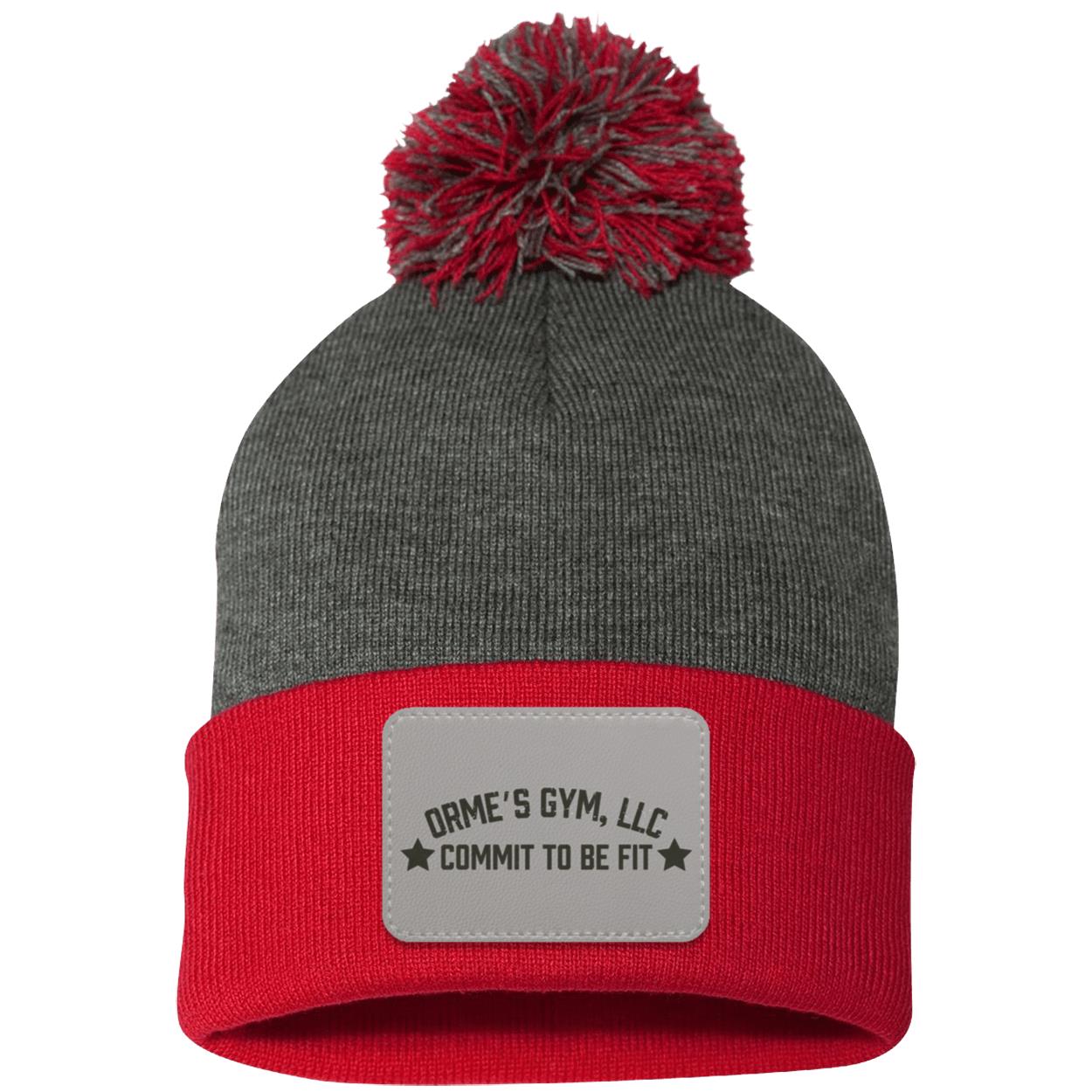 Orme's Gym Slogan Pom Pom Knit Cap