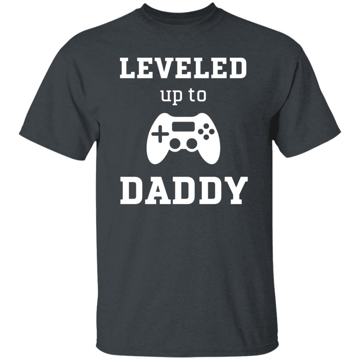 Leveled Up Daddy T-Shirt in heather gray