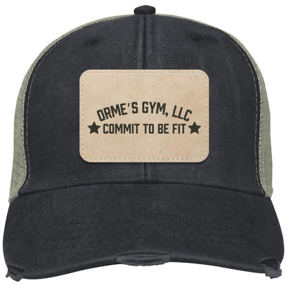 Orme's Gym Slogan Distressed Ollie Hat