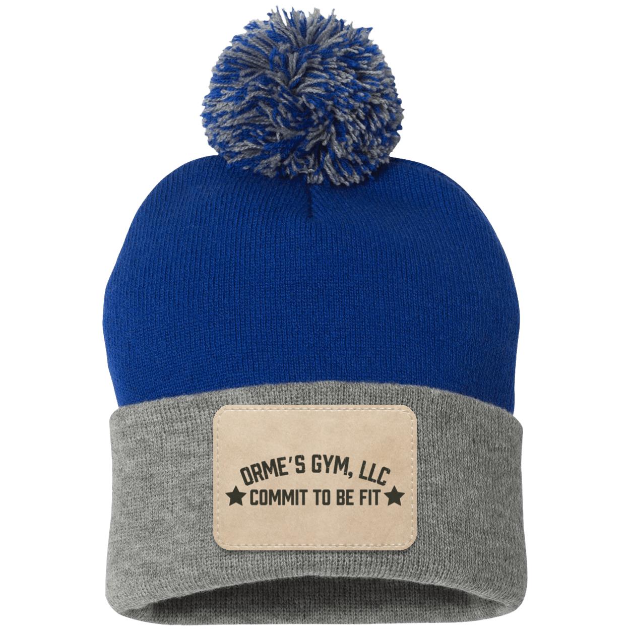 Orme's Gym Slogan Pom Pom Knit Cap