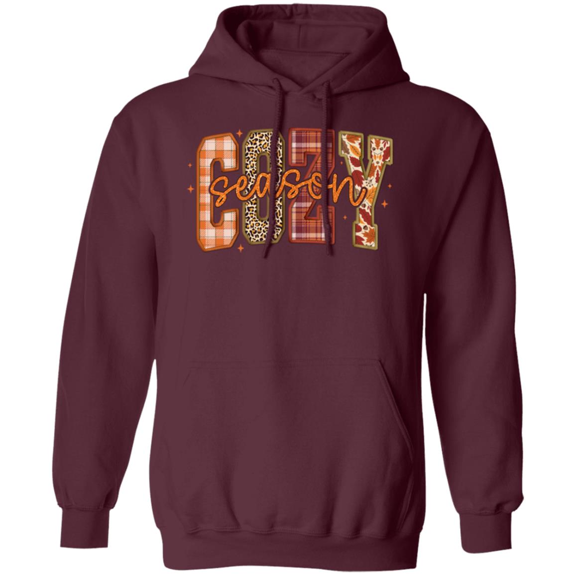 Cozy Season Vibes Hoodie in Maroon - Any Gift For You