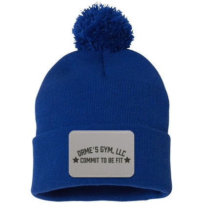 Orme's Gym Slogan Pom Pom Knit Cap