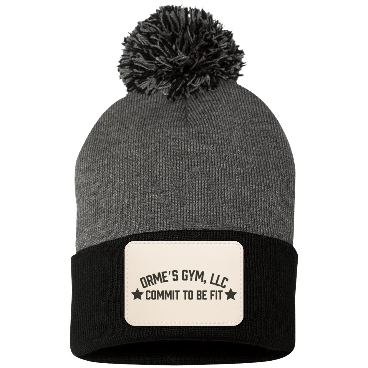 Orme's Gym Slogan Pom Pom Knit Cap