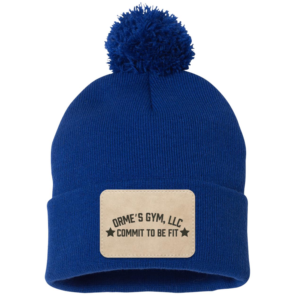 Orme's Gym Slogan Pom Pom Knit Cap