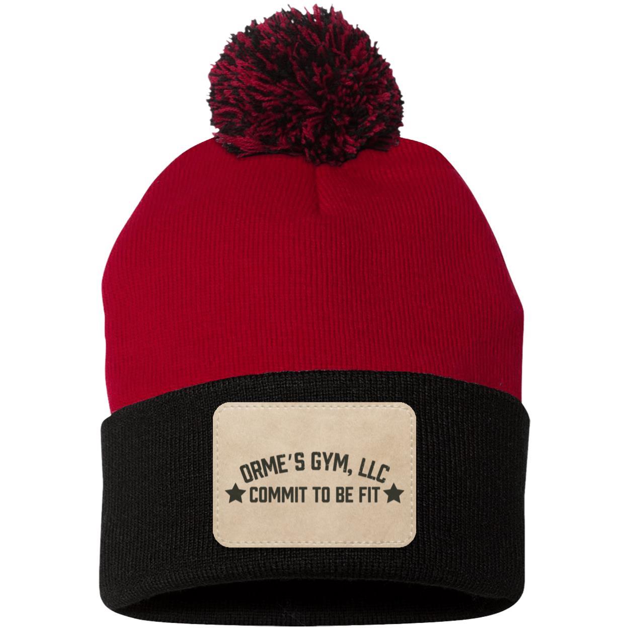 Orme's Gym Slogan Pom Pom Knit Cap