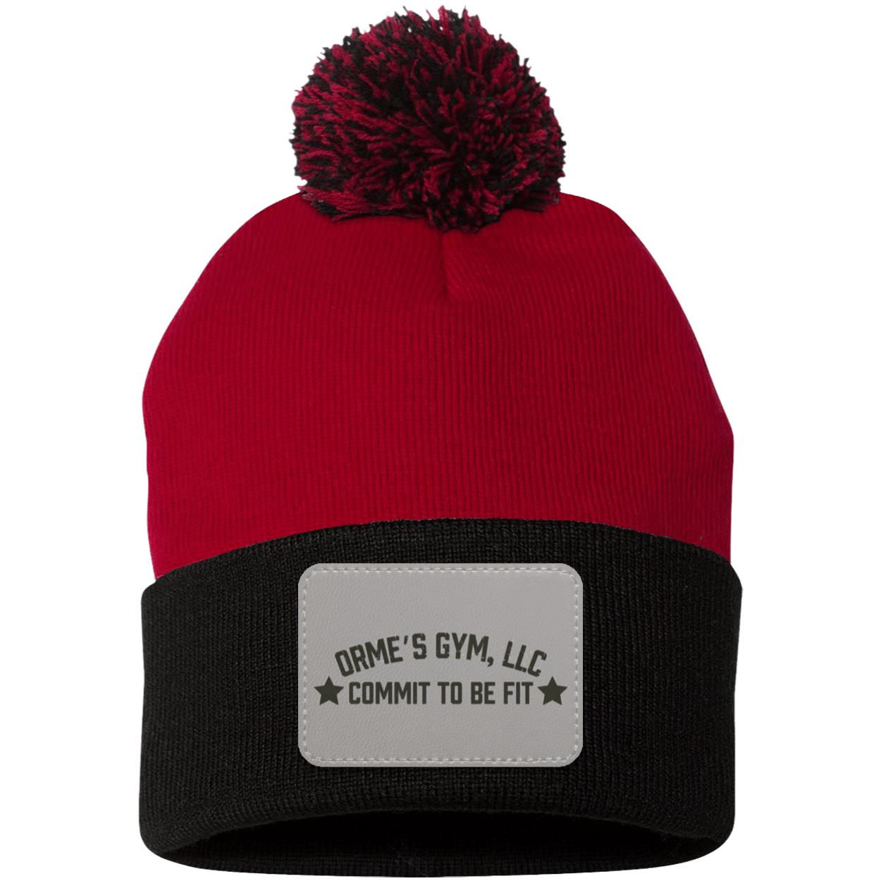 Orme's Gym Slogan Pom Pom Knit Cap