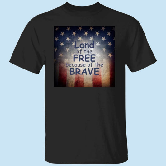 Land of the Free T-Shirt in black - Any Gift For You