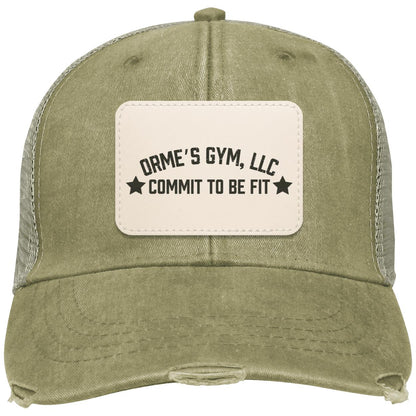 Orme's Gym Slogan Distressed Ollie Hat