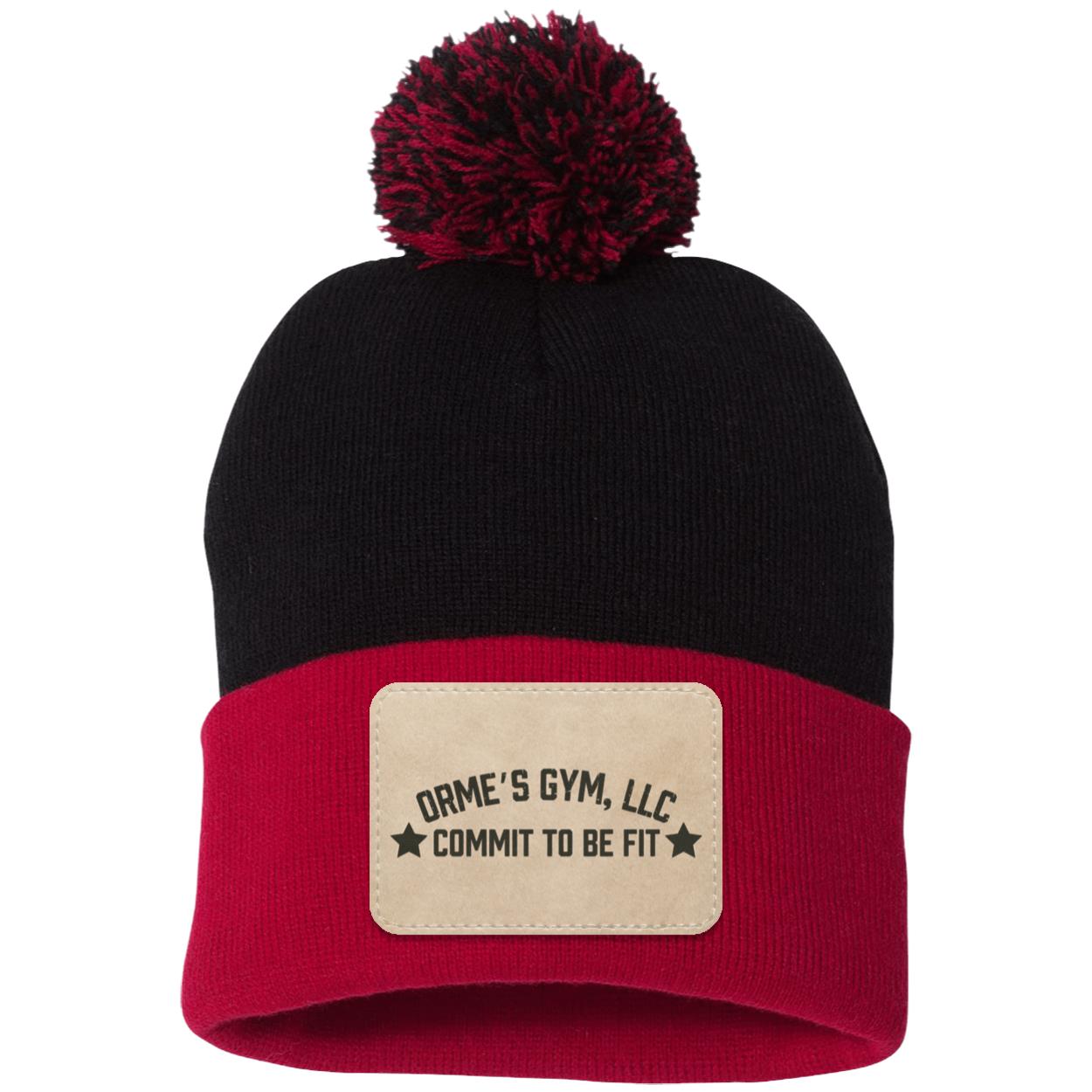 Orme's Gym Slogan Pom Pom Knit Cap