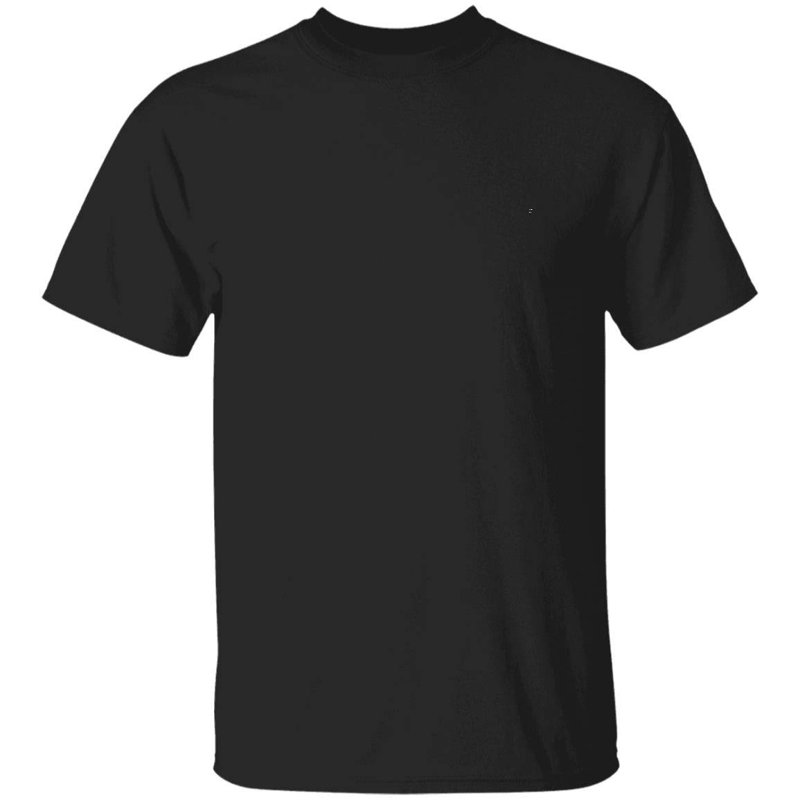 Black t-shirt is blank on the front and is heavyweight fabric in classic unisex fit made from 100% cotton.