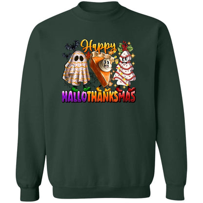 Fun Happy HalloThanksMus Sweatshirt and Hoodie