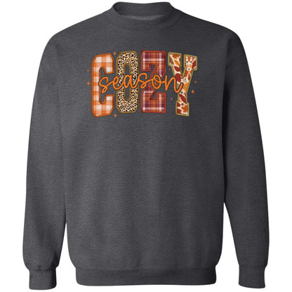 Cozy Season Vibes Sweatshirt in Dark Heather - Any Gift For You