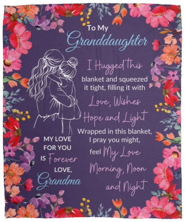 Grandma's Love Hug Blanket Cozy Plush 50 x 60" - Any Gift for You