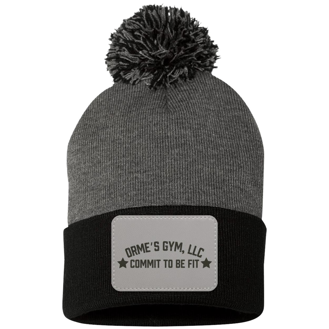 Orme's Gym Slogan Pom Pom Knit Cap