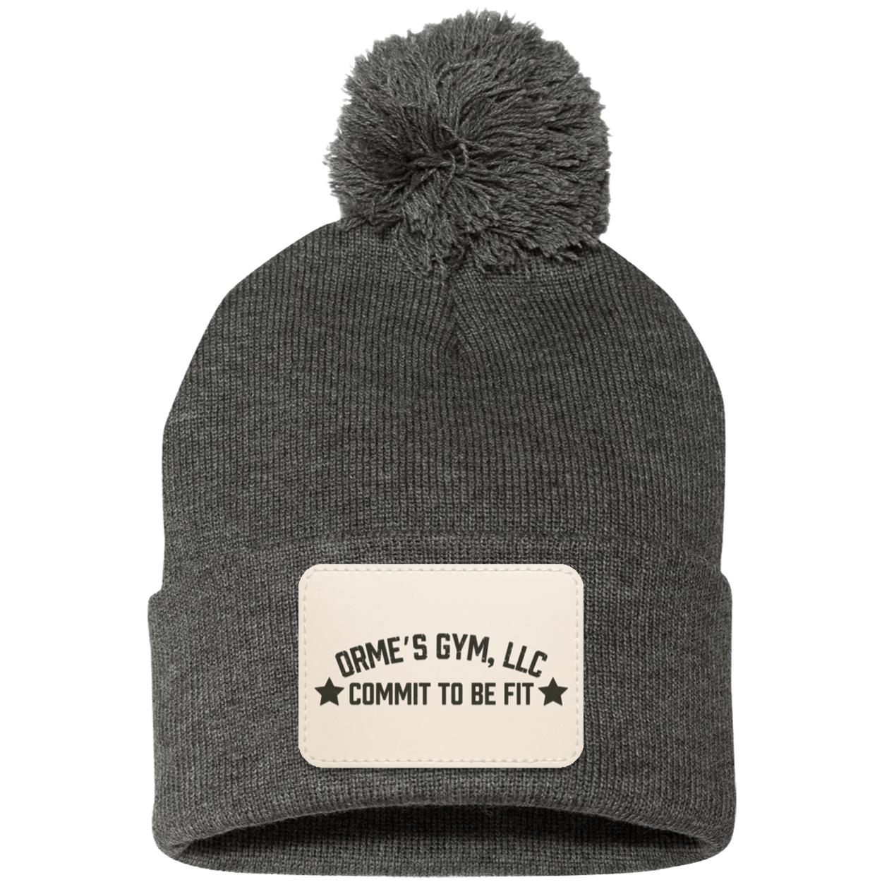 Orme's Gym Slogan Pom Pom Knit Cap