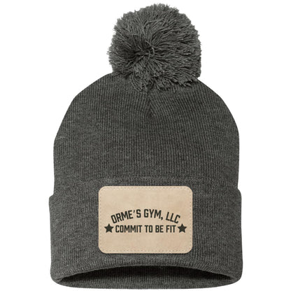 Orme's Gym Slogan Pom Pom Knit Cap