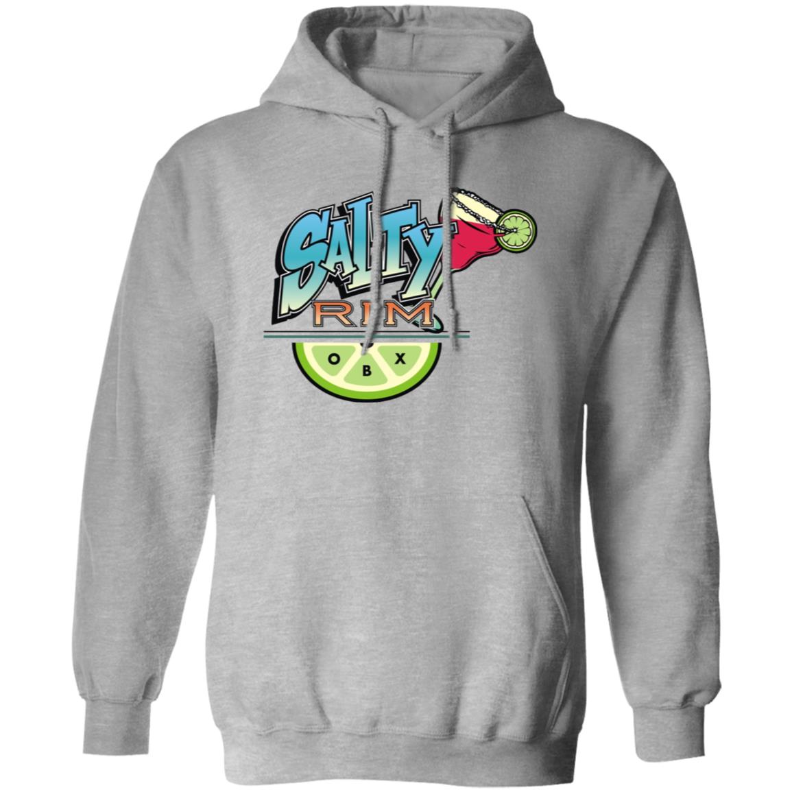 Salty Rim Pullover Hoodie G185 in sport gray