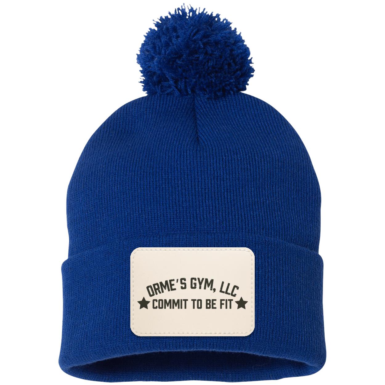 Orme's Gym Slogan Pom Pom Knit Cap